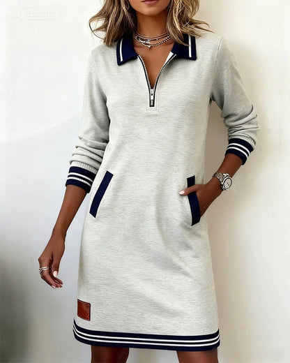 Relaxed casual everyday cotton dress for women - 16