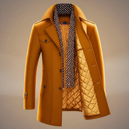 Elegant classic wool winter coat for men | Kensworth - 7