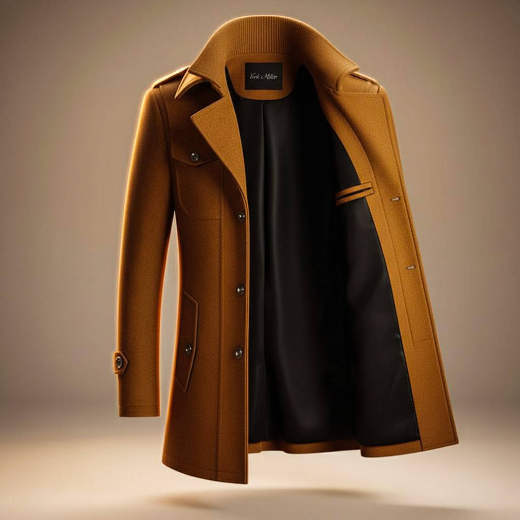 Elegant classic wool winter coat for men | Marco - 7