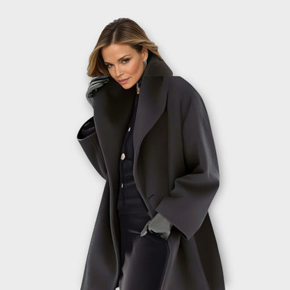 Elegant classic wool winter coat for women | Avery - 3