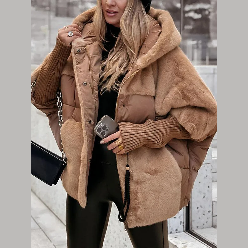 Classic hooded everyday casual bomber jacket for women | Hester -4