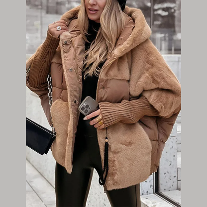 Classic hooded everyday casual bomber jacket for women | Hester -4