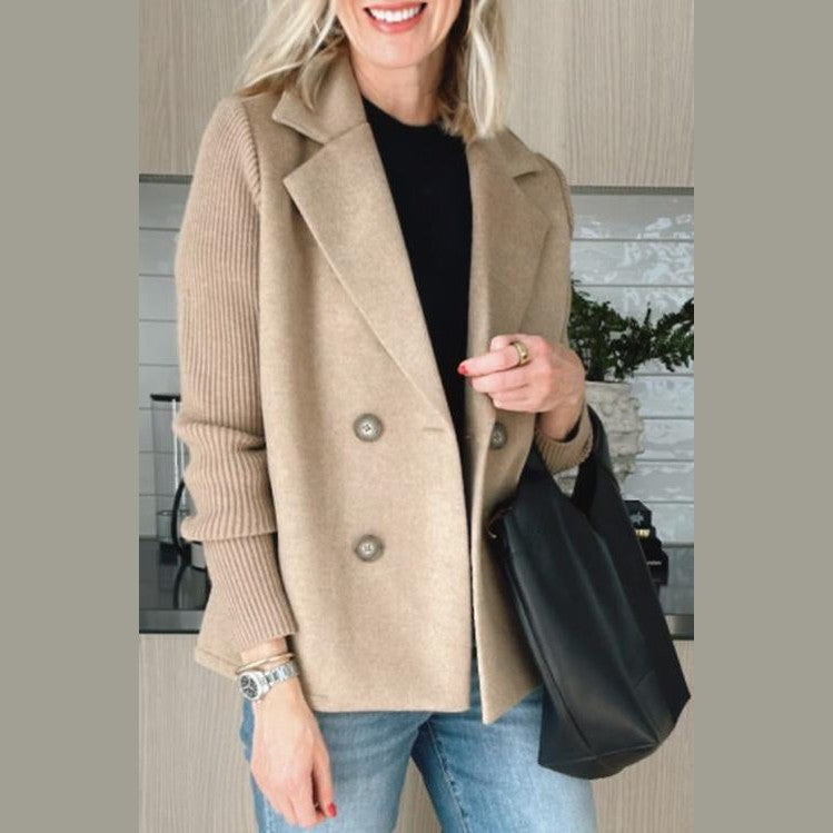 Classic casual button-front blazer for women | Alesia -6