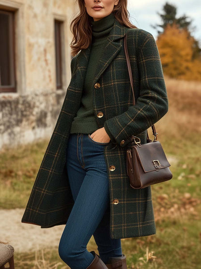 Elegant classic wool winter coat for women | Peyton - 1