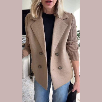 Classic casual button-front blazer for women | Alesia -5
