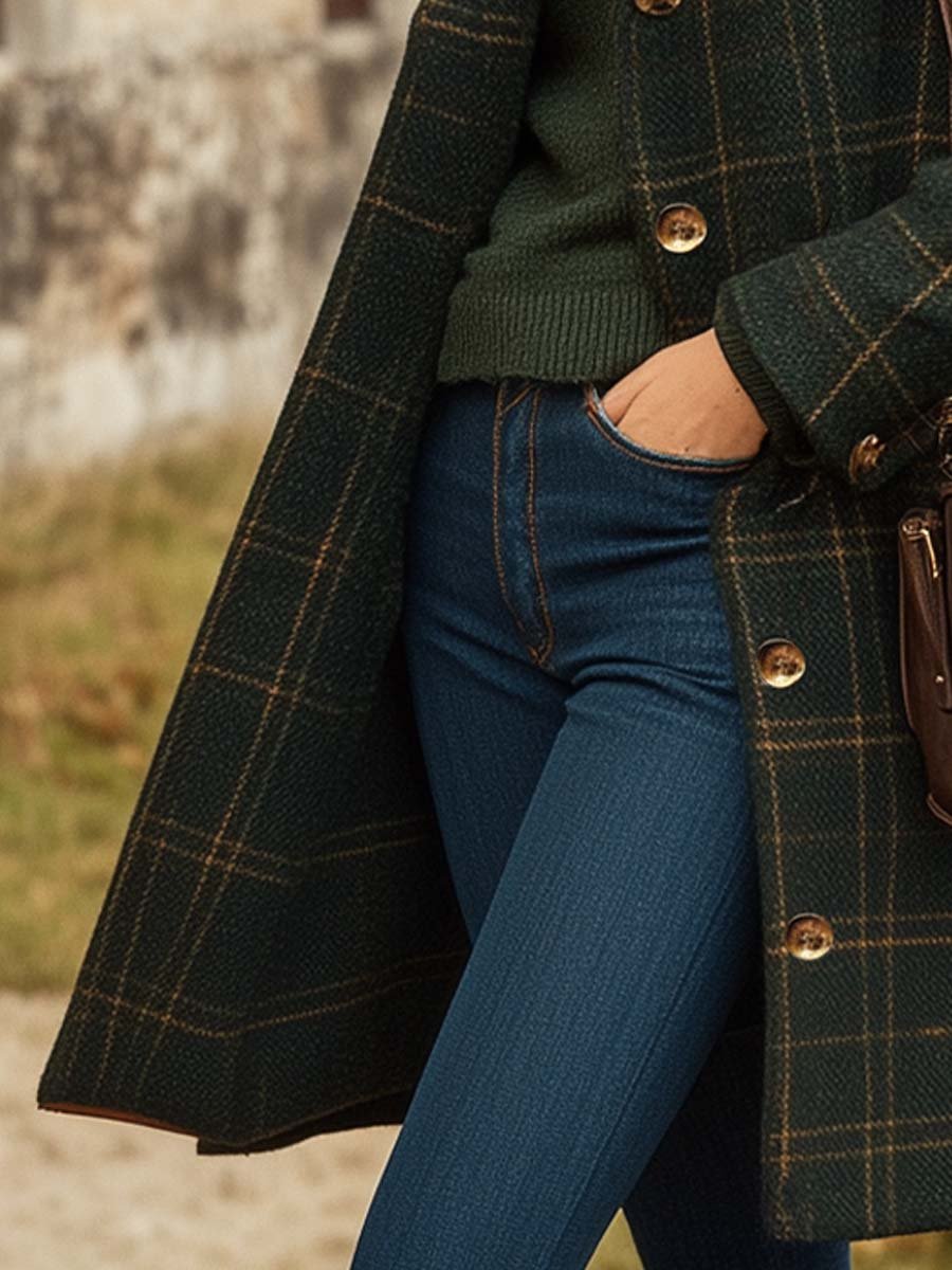 Elegant classic wool winter coat for women | Peyton - 3