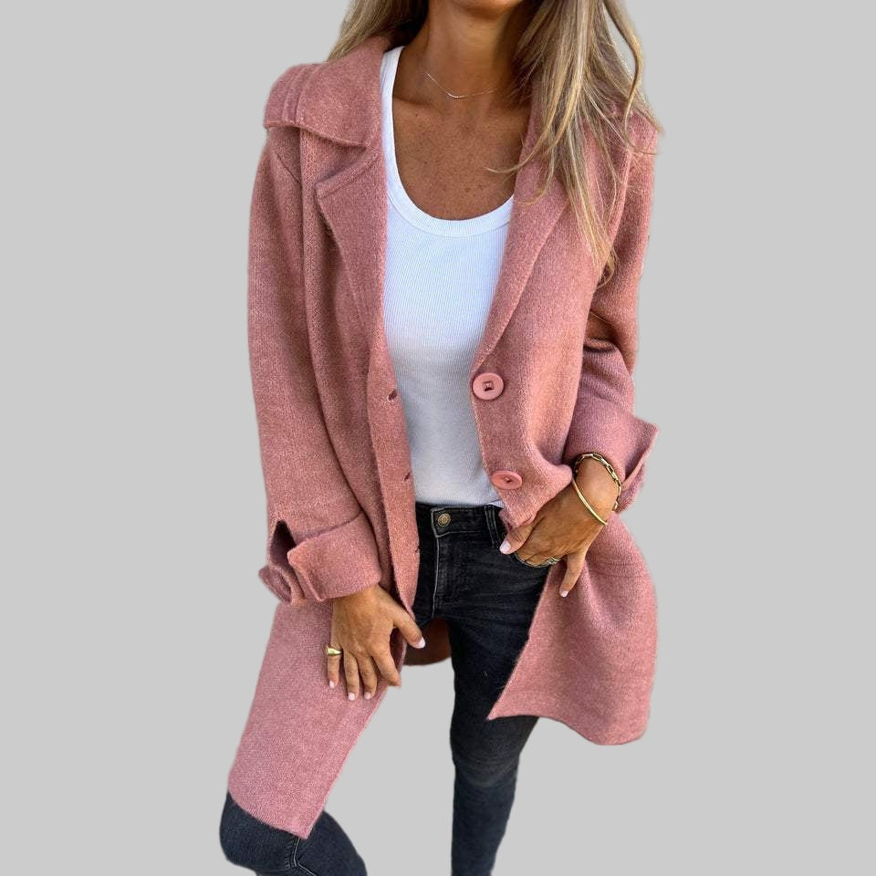 Relaxed casual longline everyday coat for women | Baylea -1
