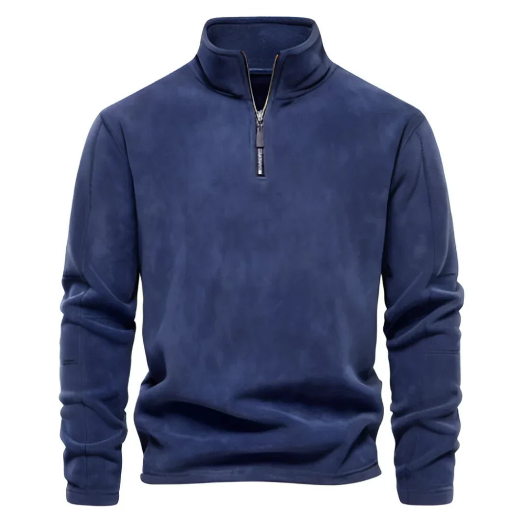 Retro half-zip stand collar everyday sweatshirt for men | Cooma V2 -2