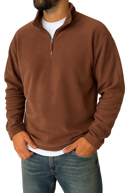 Retro half-zip stand collar everyday sweatshirt for men | Cooma V2 -3
