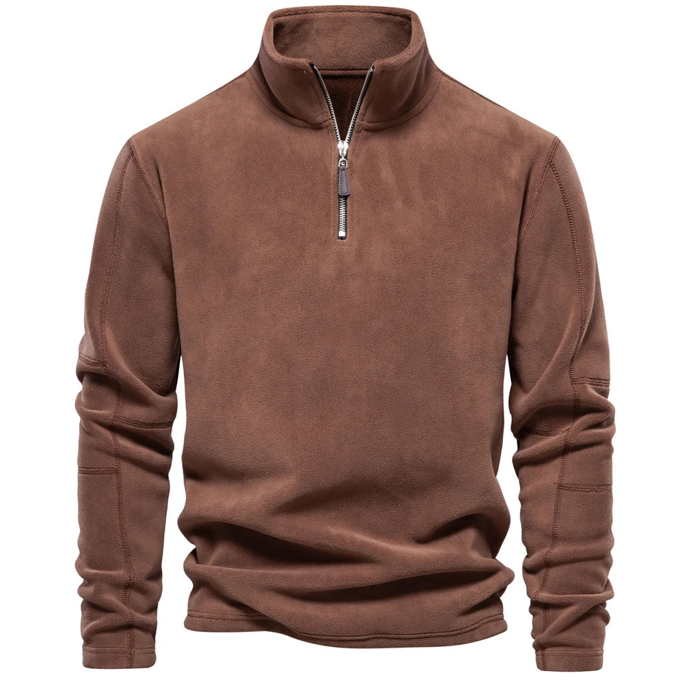 Retro half-zip stand collar everyday sweatshirt for men | Cooma V2 -4