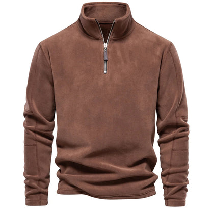 Retro half-zip stand collar everyday sweatshirt for men | Cooma V2 -4