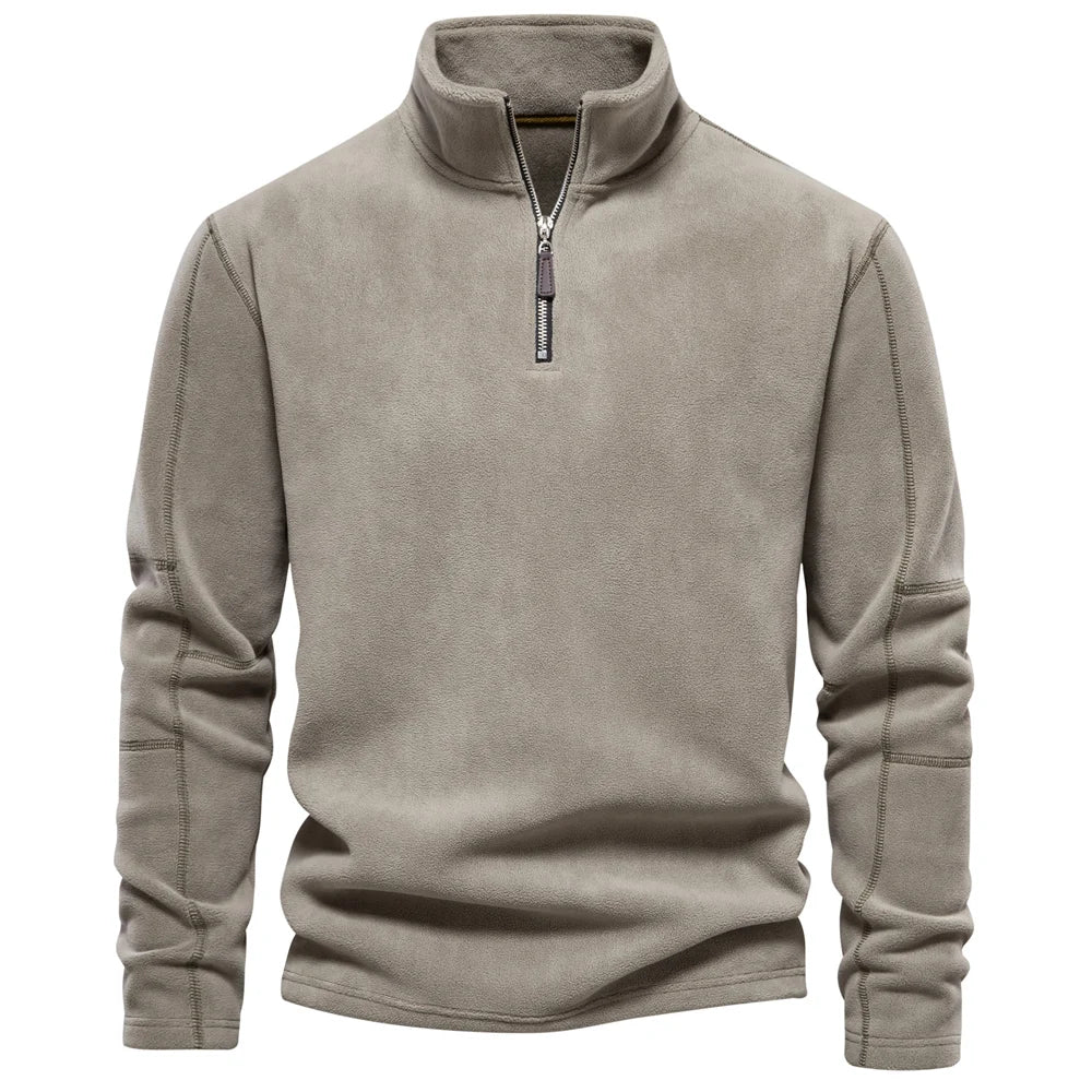 Retro half-zip stand collar everyday sweatshirt for men | Cooma V2 -6