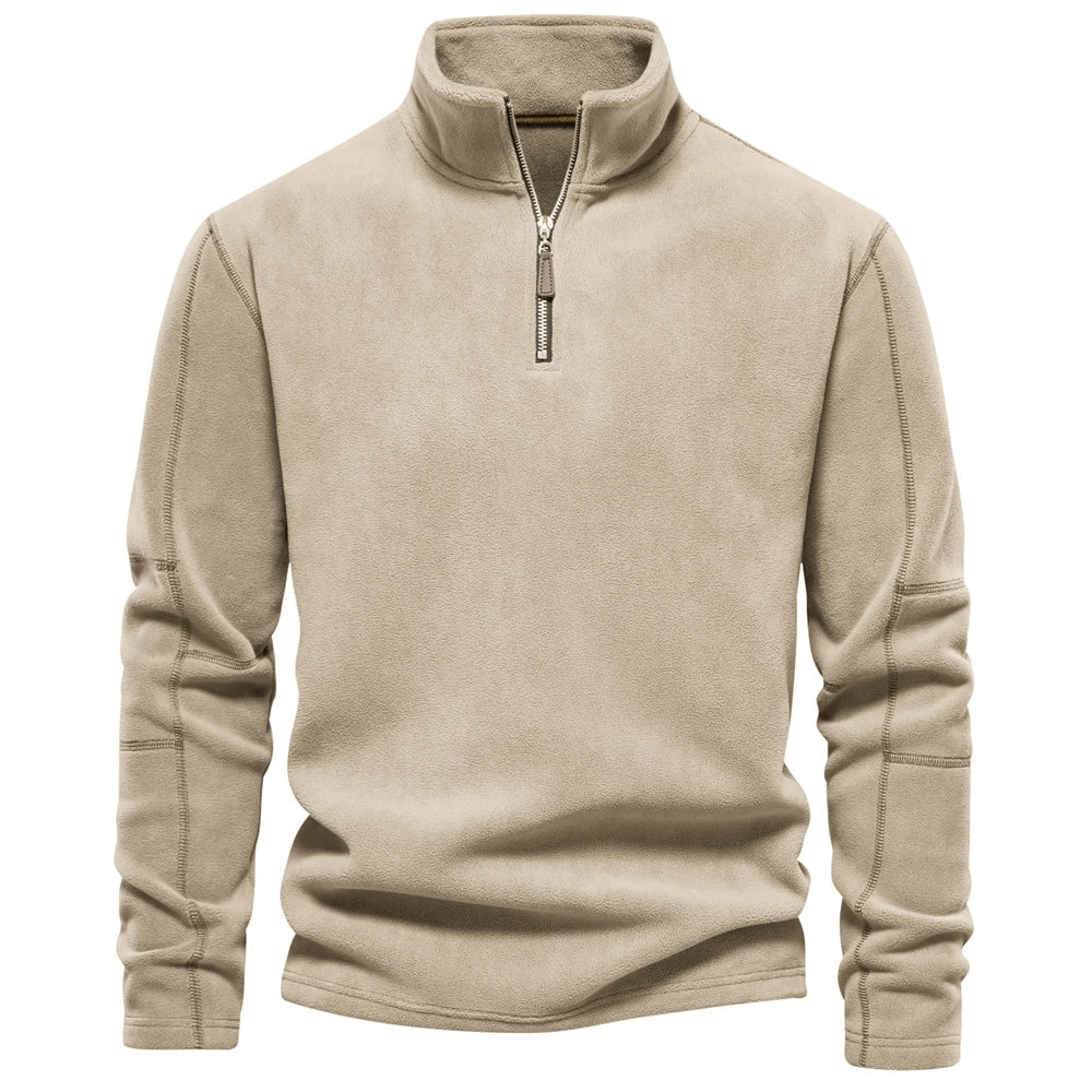 Retro half-zip stand collar everyday sweatshirt for men | Cooma V2 -8