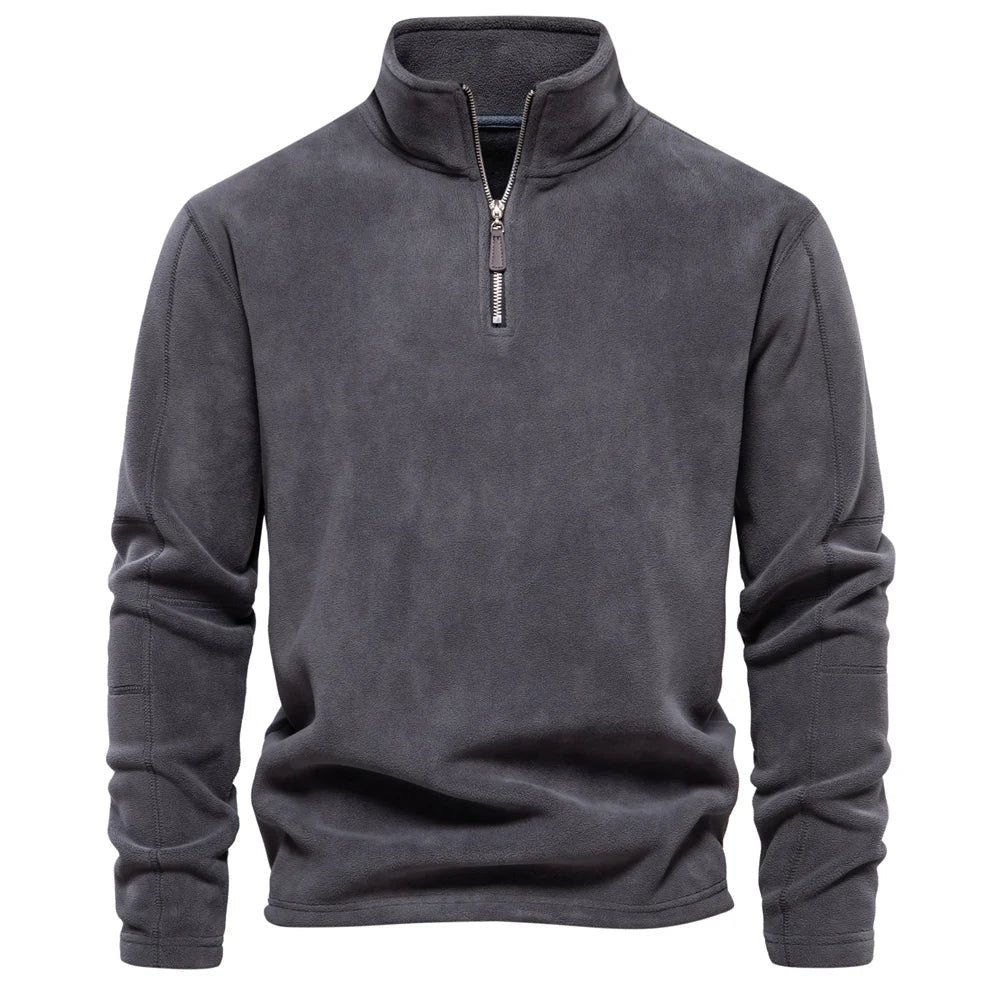 Retro half-zip stand collar everyday sweatshirt for men | Cooma V2 -10