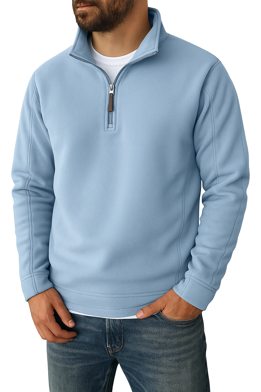 Retro half-zip stand collar everyday sweatshirt for men | Cooma V2 -11