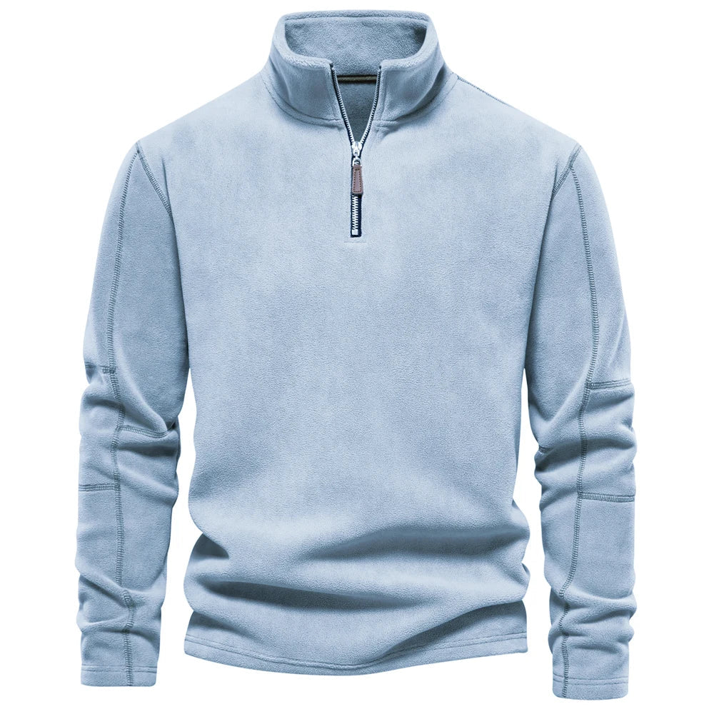 Retro half-zip stand collar everyday sweatshirt for men | Cooma V2 -12