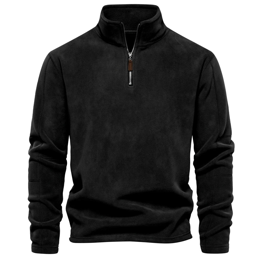 Retro half-zip stand collar everyday sweatshirt for men | Cooma V2 -14
