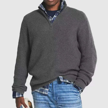 Classic half-zip everyday knit pullover for men | Glenrock -2