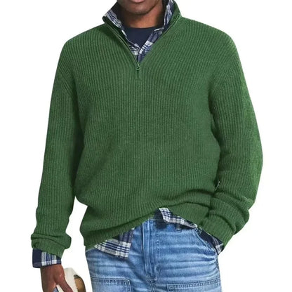 Classic half-zip everyday knit pullover for men | Glenrock -3