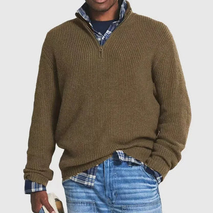 Classic half-zip everyday knit pullover for men | Glenrock -4