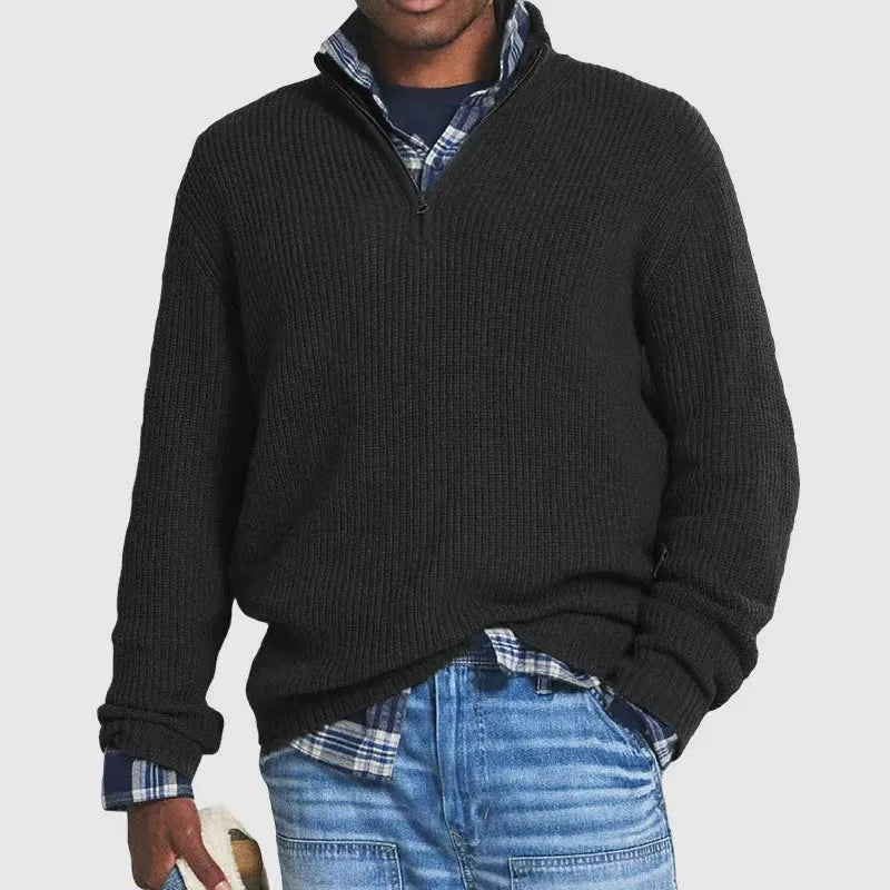 Classic half-zip everyday knit pullover for men | Glenrock -5