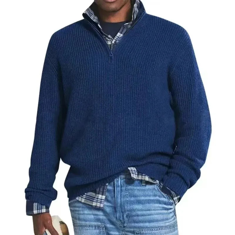 Classic half-zip everyday knit pullover for men | Glenrock -6