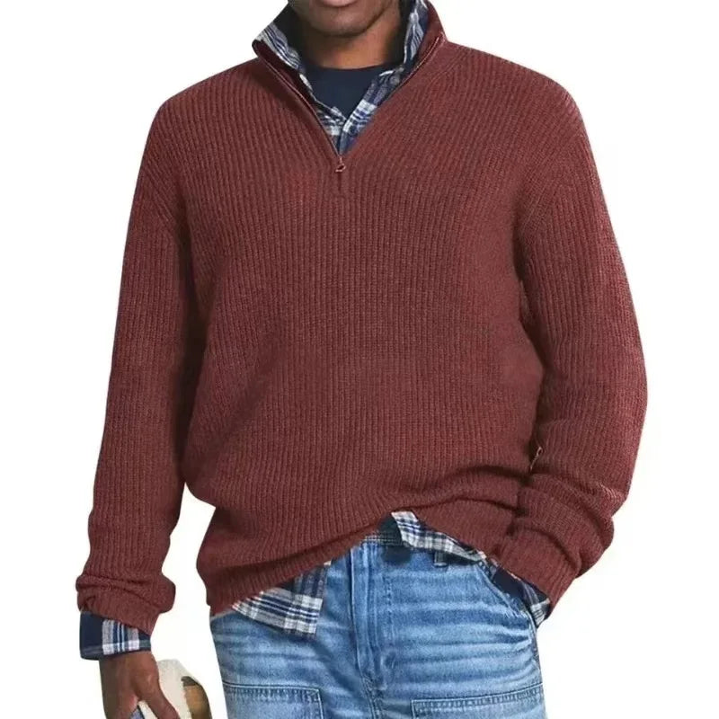 Classic half-zip everyday knit pullover for men | Glenrock -7