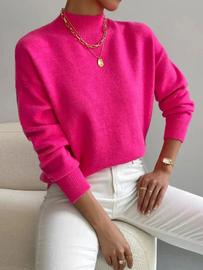 Classic Roll Neck Sweater Cozy For Women | Elaine