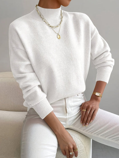 Classic Roll Neck Sweater Cozy For Women | Elaine