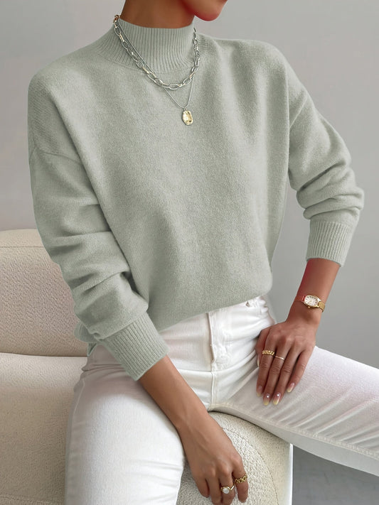 Classic Roll Neck Sweater Cozy For Women | Elaine