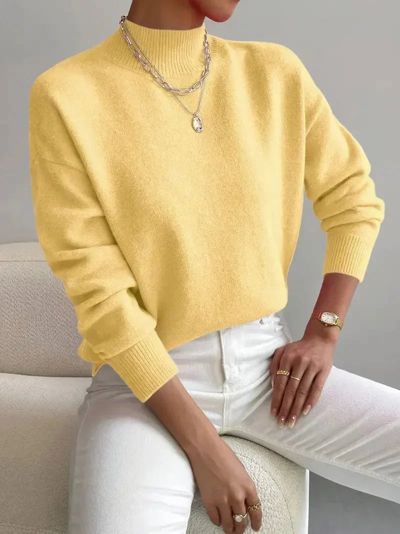 Classic Roll Neck Sweater Cozy For Women | Elaine