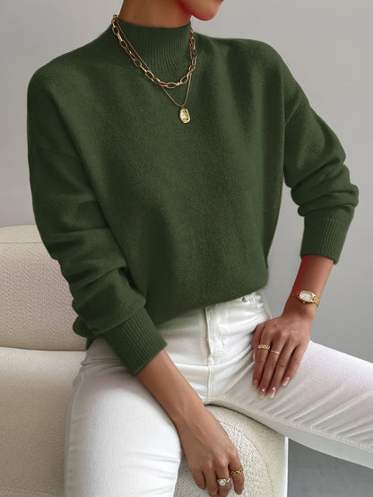 Classic Roll Neck Sweater Cozy For Women | Elaine