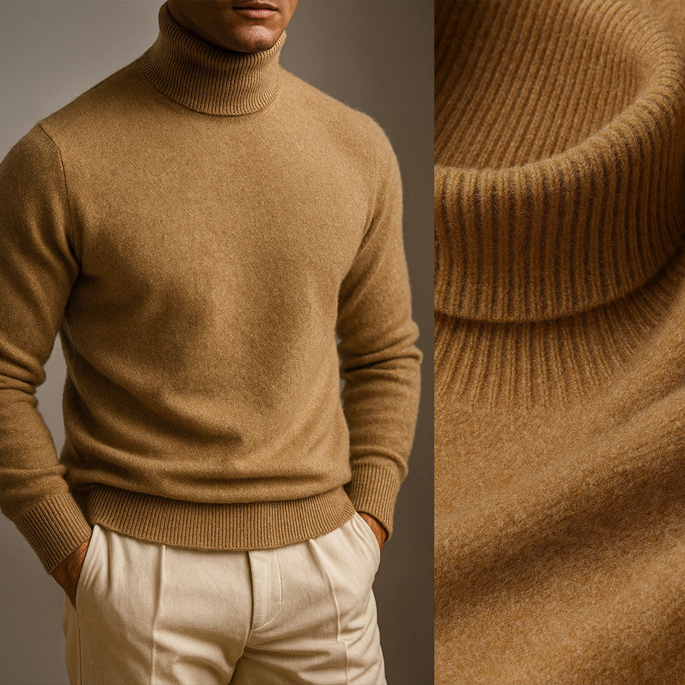 Classic Turtleneck Knit Sweater Cozy For Men | Rohan