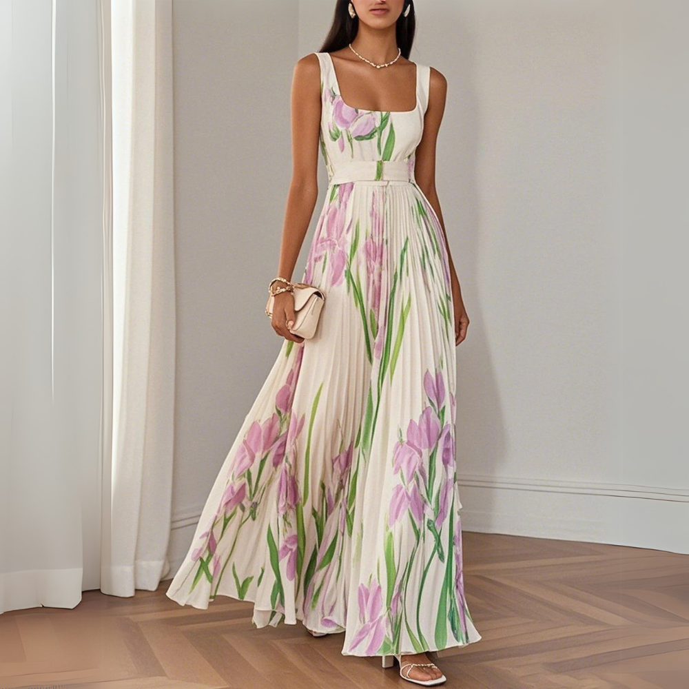 Floral Print Long Dress Chic For Women | Charlene