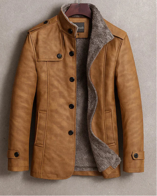 Classic everyday casual leather jacket for men | Carl -1