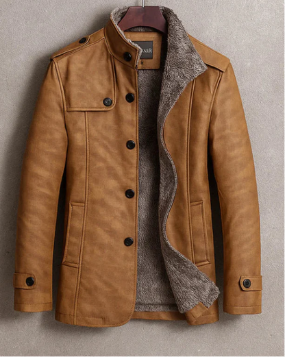 Classic everyday casual leather jacket for men | Carl -1