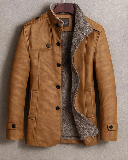 Classic everyday casual leather jacket for men | Carl -1