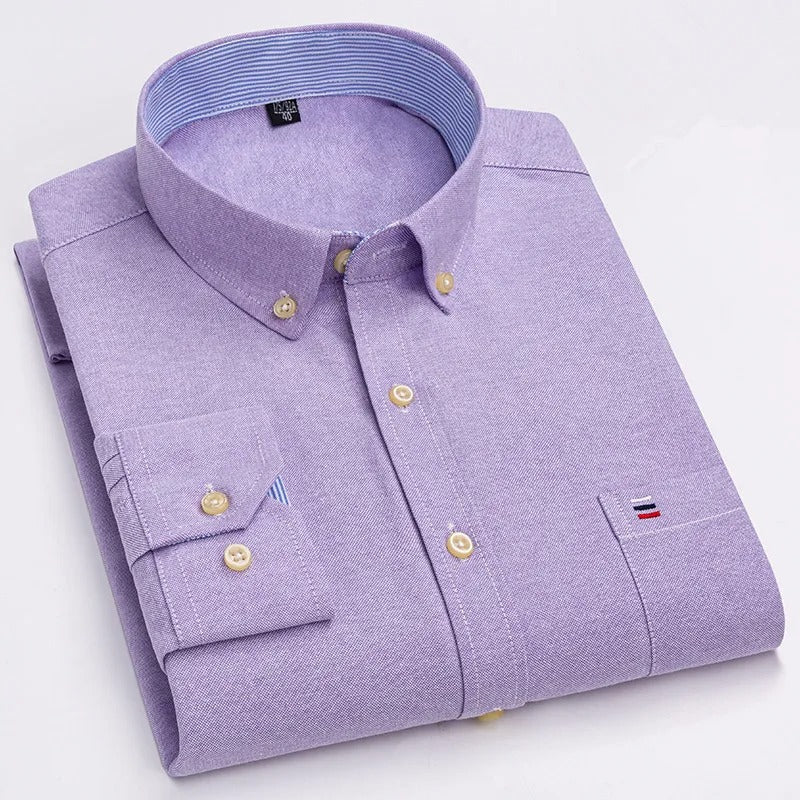 Classic relaxed plaid shirt for men -25