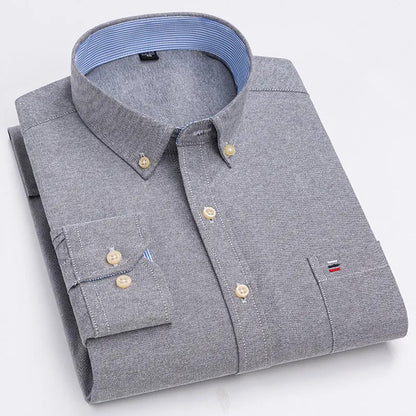 Classic relaxed plaid shirt for men -24