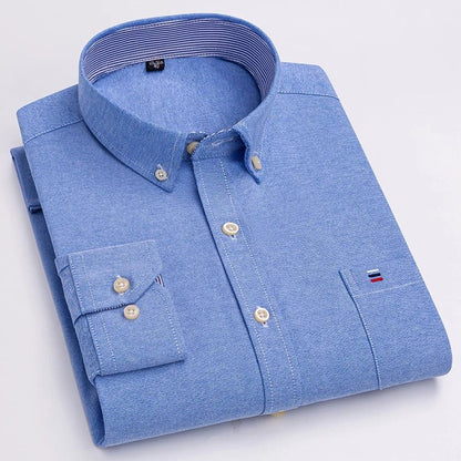 Classic relaxed plaid shirt for men -4