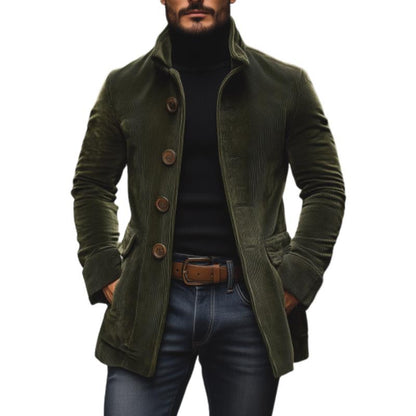 Smart corduroy slim-fit coat for men | Emerson - 1