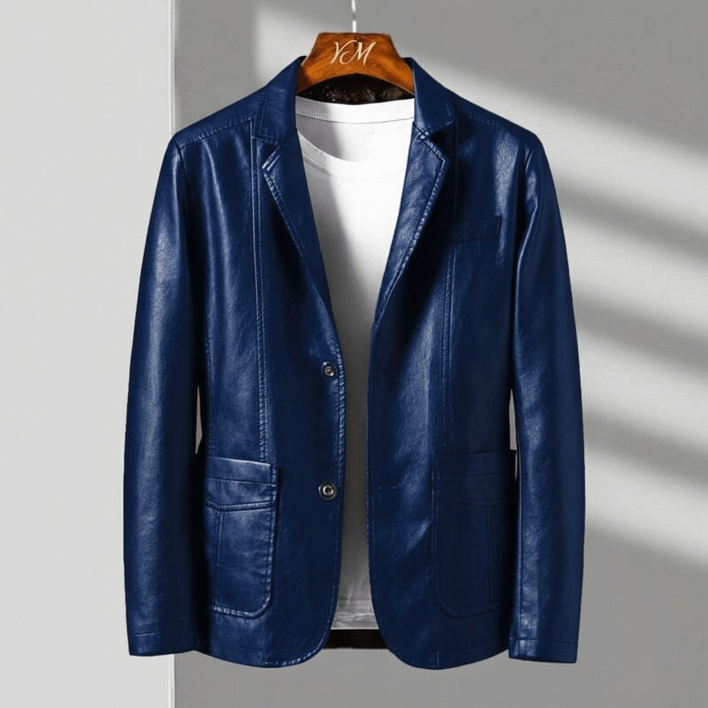 Classic leather everyday jacket for men | Alessandro - 3