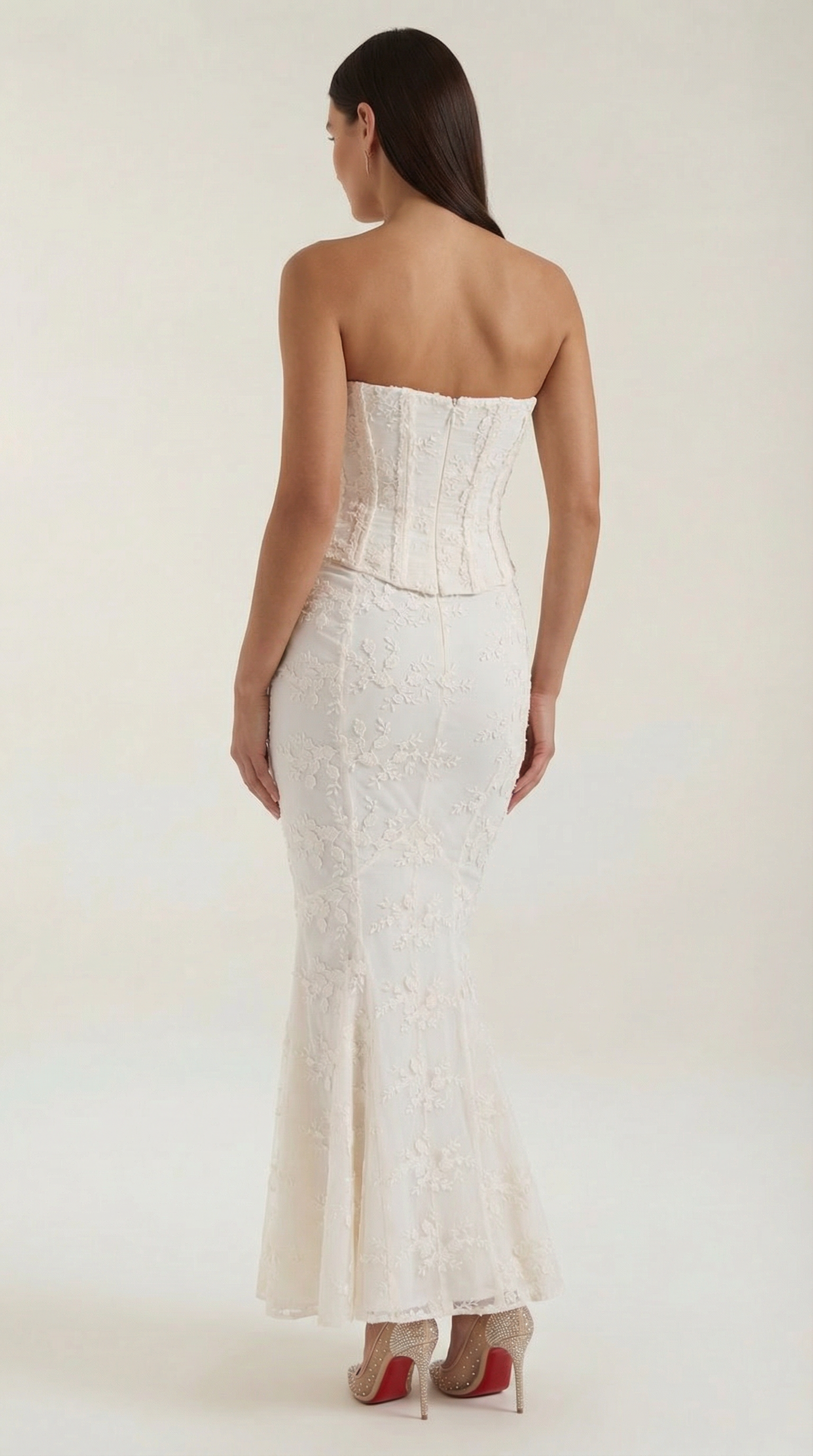 Romantic lace everyday maxi dress for women | Anastasia - 4