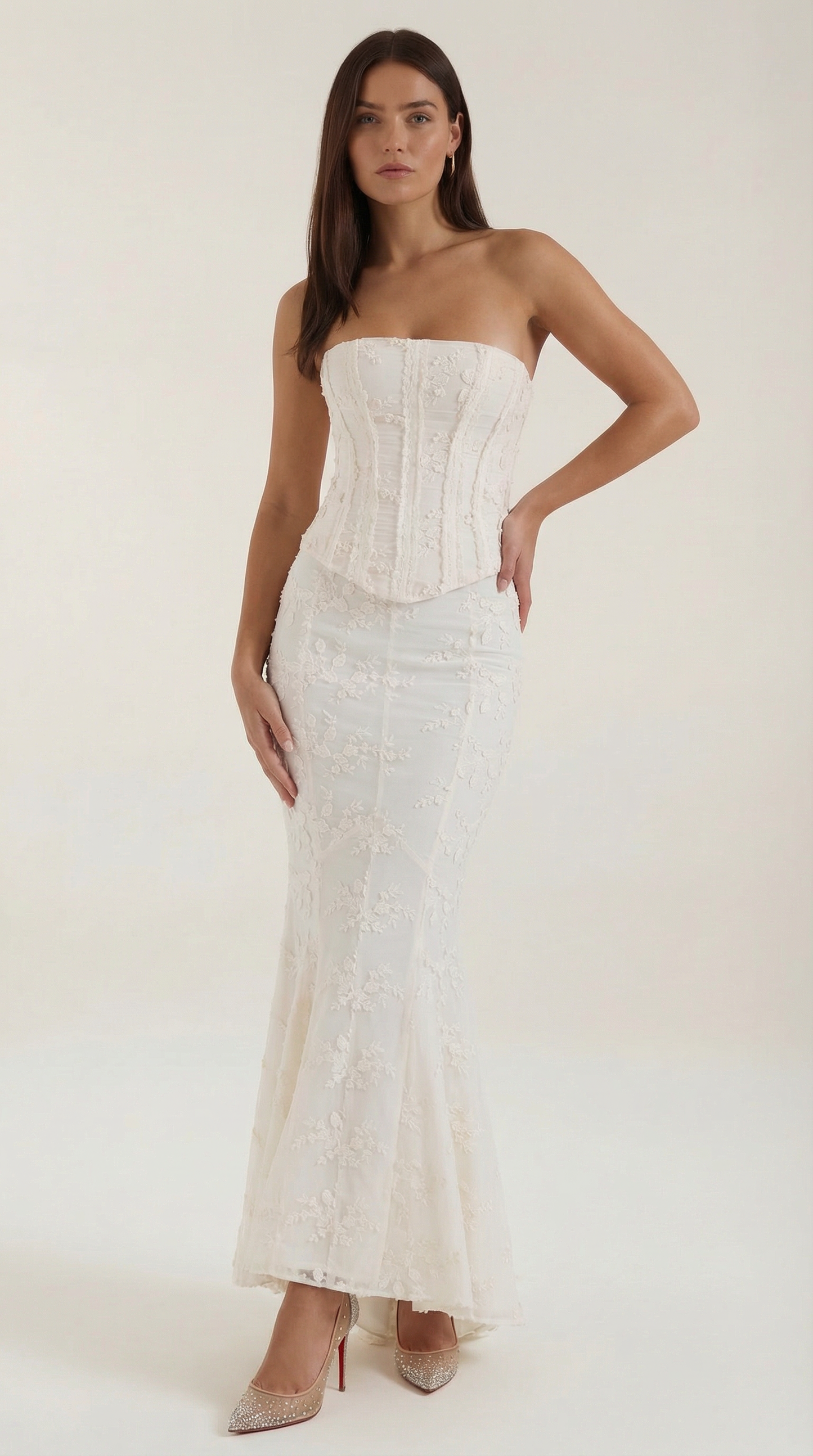 Romantic lace everyday maxi dress for women | Anastasia - 1