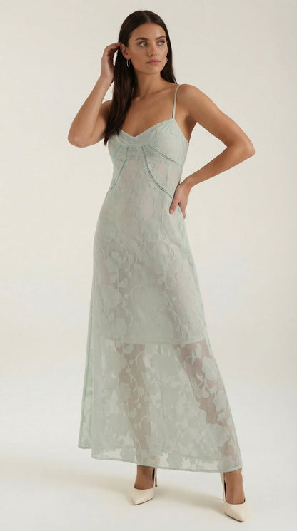 Romantic lace everyday maxi dress for women | Arabelle - 4