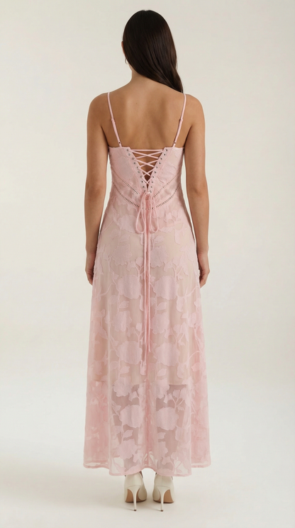 Romantic lace everyday maxi dress for women | Arabelle - 17