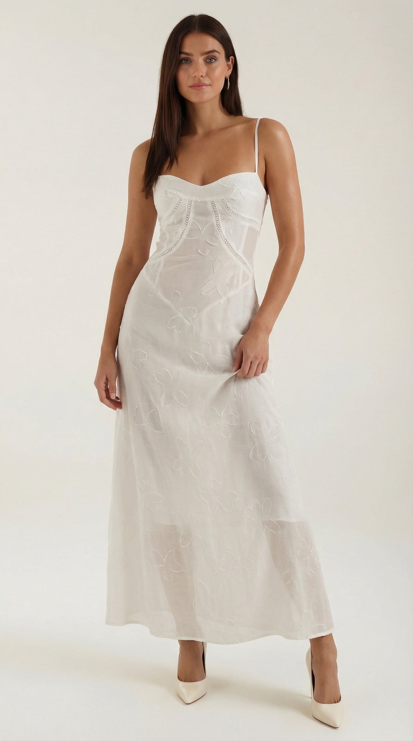 Romantic lace everyday maxi dress for women | Arabelle - 1