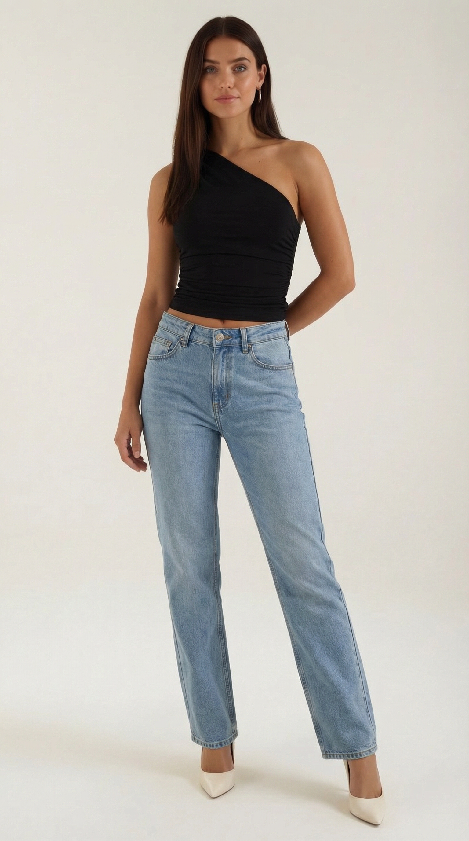 Chic one-shoulder sleeveless top for women | Briony - 10