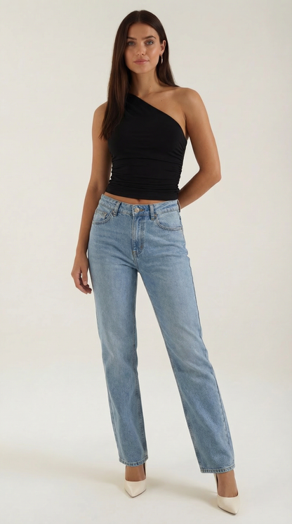Chic one-shoulder sleeveless top for women | Briony - 10