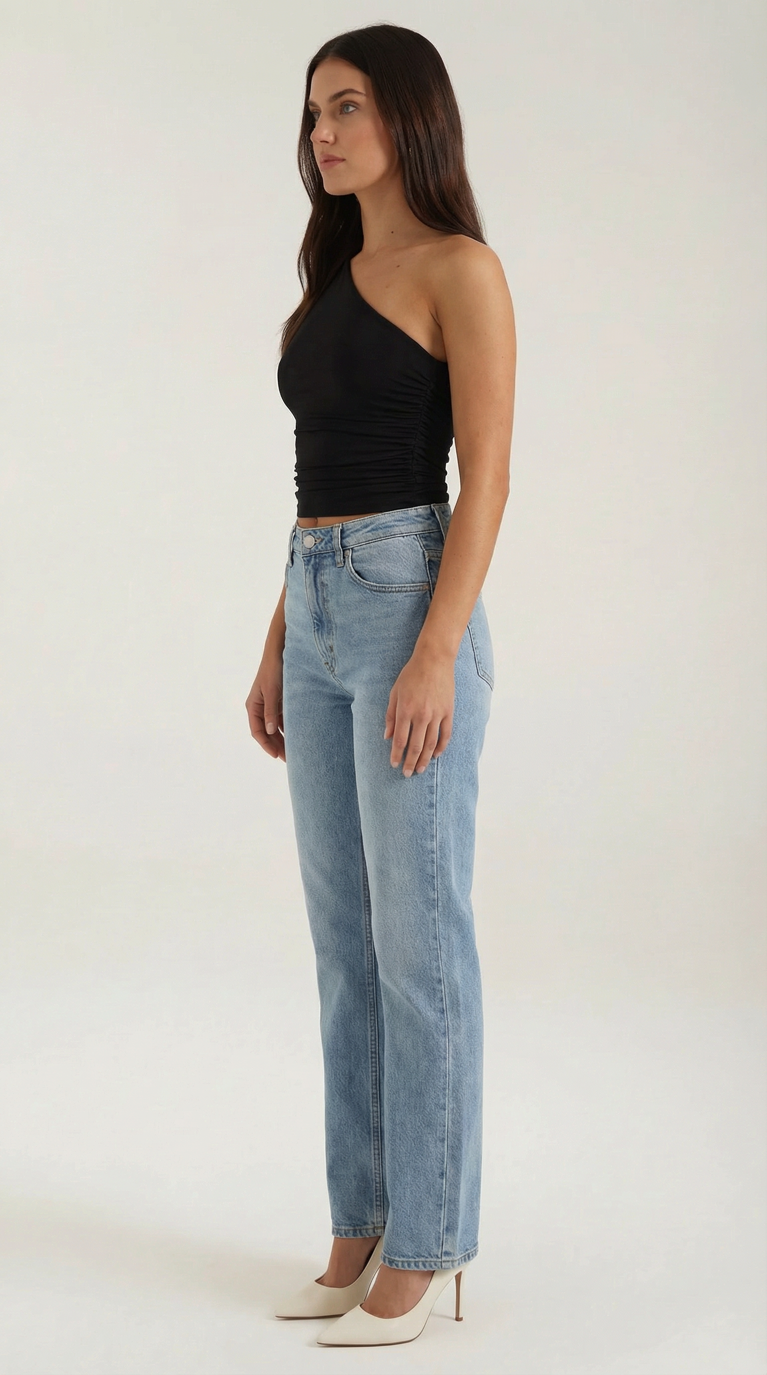 Chic one-shoulder sleeveless top for women | Briony - 11